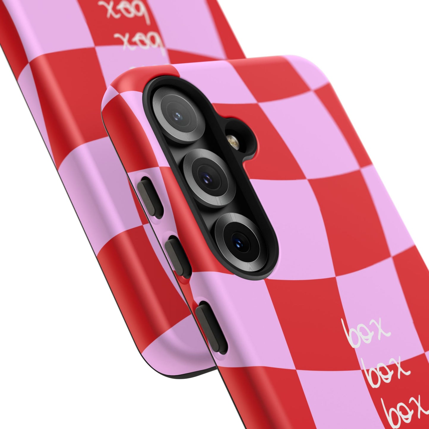 Pink and Red Checkered F1 Phone Case, Box Box Box F1 Phone Case