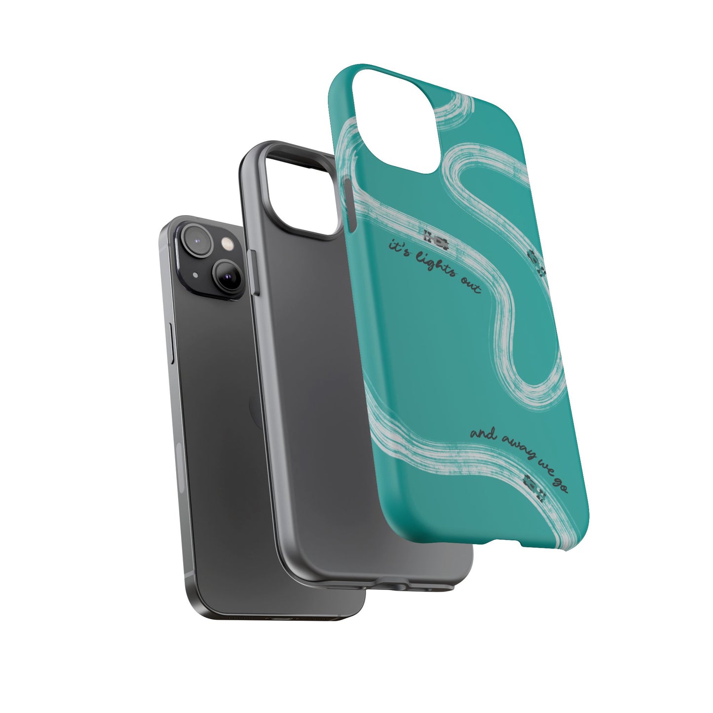Mercedes F1 Phone Case Painted "its lights out and away we go", Trendy F1 Gift, Formula 1 Gift, Cute F1 Phone Case