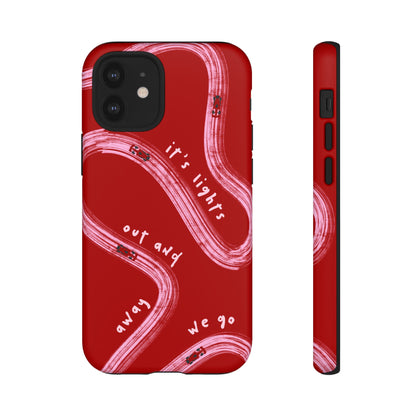 Red and Pink Lights Out F1 Phone Case Design, Trendy F1 Gift, Formula 1 Gift, Cute F1 Phone Case, Unique Formula One Phone Case