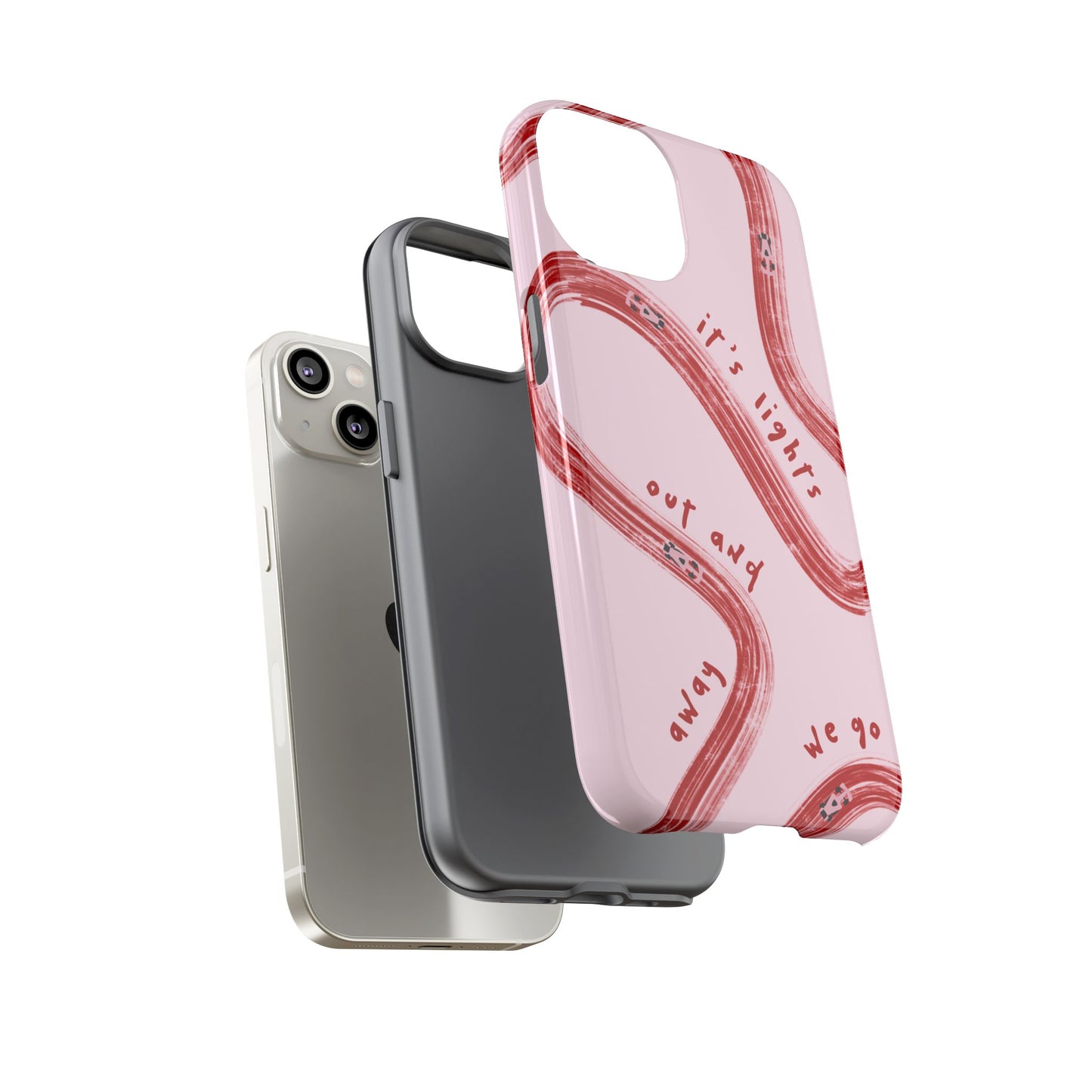Pink and Red Lights Out F1 Phone Case Design, Trendy F1 Gift, Formula 1 Gift, Cute F1 Phone Case, Unique Formula One Phone Case