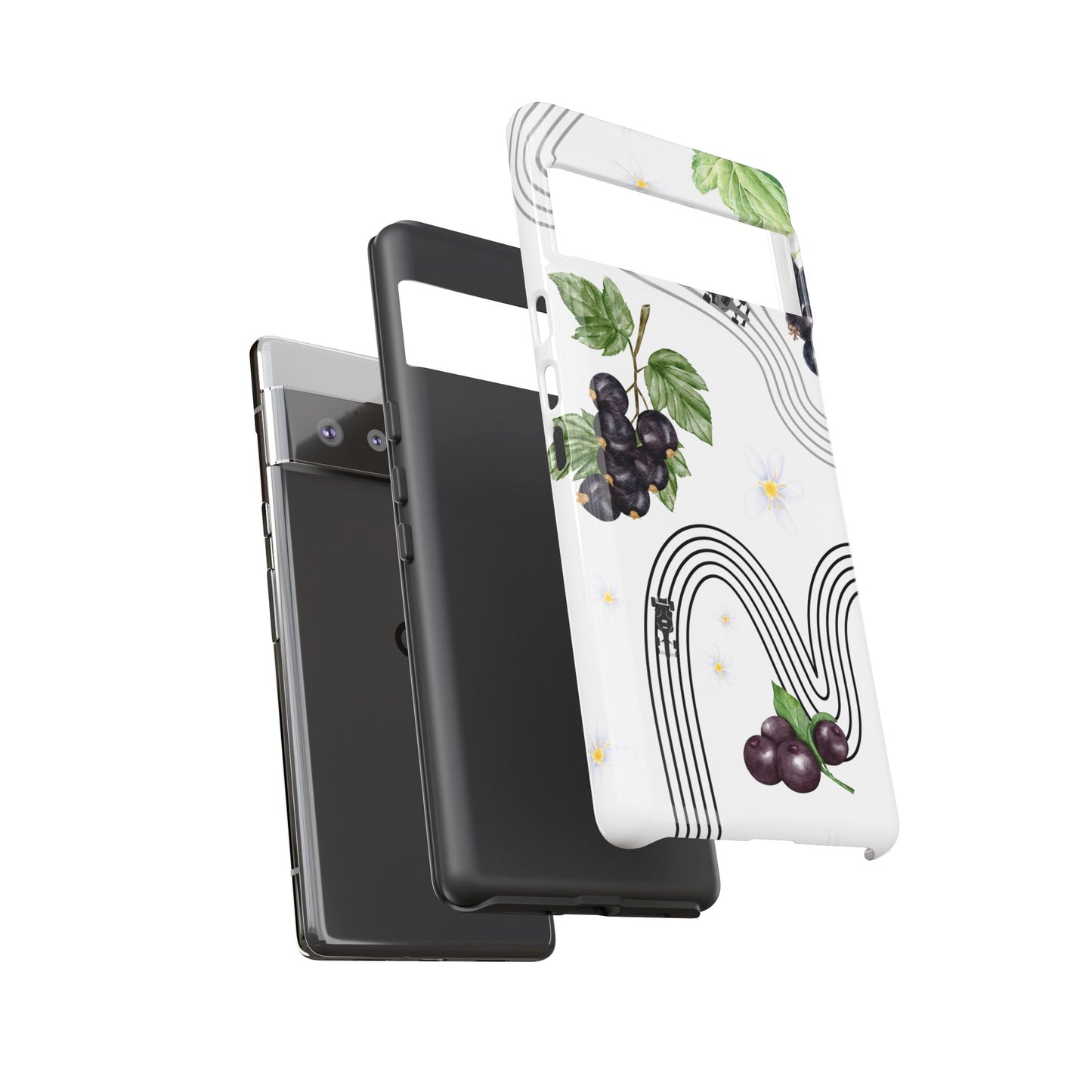 F1 Cadillac and Black Currants Phone Case, Trendy F1 Gift, Formula 1 Gift, Cute Fruit F1 Phone Case, Unique Phone Case
