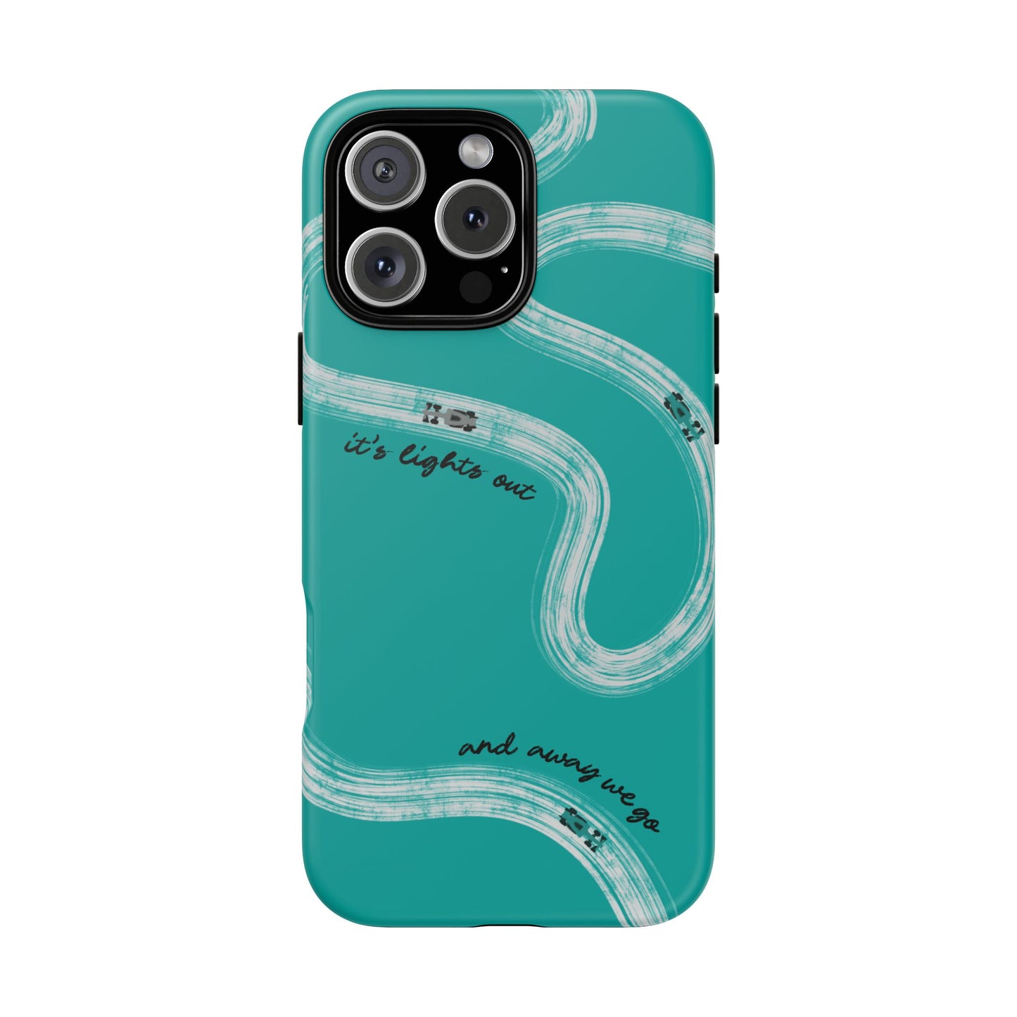 Mercedes F1 Phone Case Painted "its lights out and away we go", Trendy F1 Gift, Formula 1 Gift, Cute F1 Phone Case
