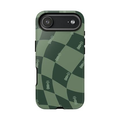 F1 Phone Case Green Checkerboard Design, Trendy F1 Gift, Formula 1 Gift, Cute F1 Phone Case, Unique Formula One Phone Case