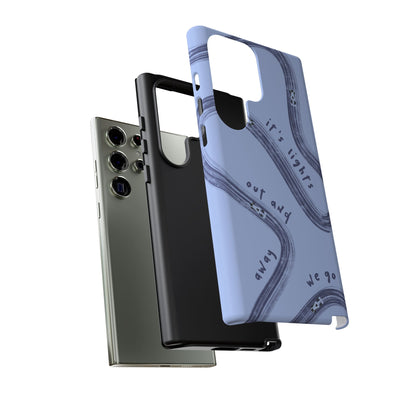 Blue Lights Out F1 Phone Case Design, Trendy F1 Gift, Formula 1 Gift, Cute F1 Phone Case, Unique Formula One Phone Case