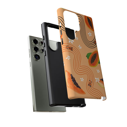 Orange F1 McLaren and Papaya Phone Case, Trendy F1 Gift, Formula 1 Gift, Cute Fruit F1 Phone Case, Unique Phone Case