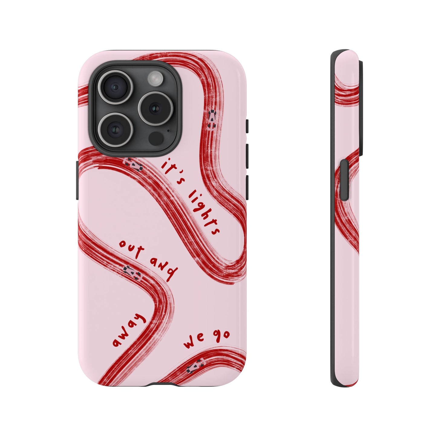 Pink and Red Lights Out F1 Phone Case Design, Trendy F1 Gift, Formula 1 Gift, Cute F1 Phone Case, Unique Formula One Phone Case