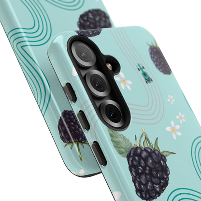 Teal F1 Mercedes and Blackberries Phone Case , Trendy F1 Gift, Formula 1 Gift, Cute Fruit F1 Phone Case, Unique Phone Case