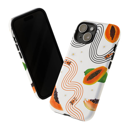 F1 McLaren and Papaya Phone Case , Trendy F1 Gift, Formula 1 Gift, Cute Fruit F1 Phone Case, Unique Phone Case