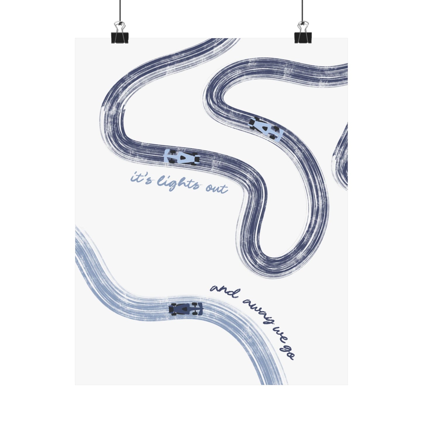 Blue F1 Matte Vertical Poster | F1 Giclée Art Print (US SIZING)