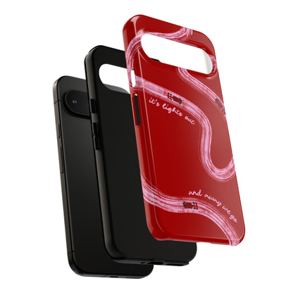 Red and Pink Lights Out F1 Phone Case Design, Trendy F1 Gift, Formula 1 Gift, Cute F1 Phone Case, Unique Formula One Phone Case