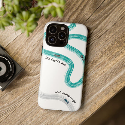 Mercedes F1 Phone Case Painted "its lights out and away we go", Trendy F1 Gift, Formula 1 Gift, Cute F1 Phone Case
