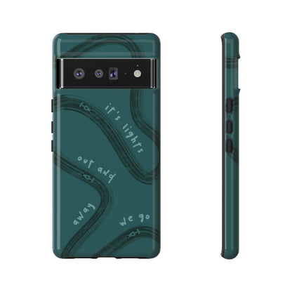 Teal Lights Out F1 Phone Case Design, Trendy F1 Gift, Formula 1 Gift, Cute F1 Phone Case, Unique Formula One Phone Case