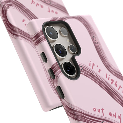 Pink Lights Out F1 Phone Case Design, Trendy F1 Gift, Formula 1 Gift, Cute F1 Phone Case, Unique Formula One Phone Case