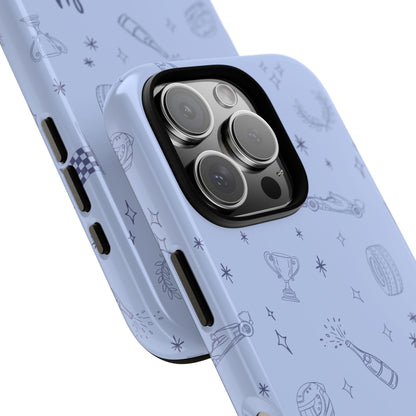 Blue Doodle "Simply Lovely" F1 Phone Case Design