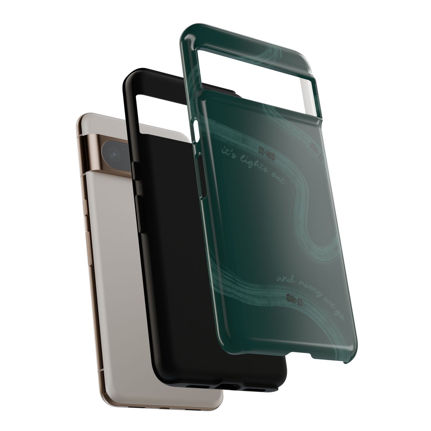 F1 Phone Case Monochrome Green Painted "its lights out and away we go", Trendy F1 Gift, Formula 1 Gift, Cute F1 Phone Case, Phone Case