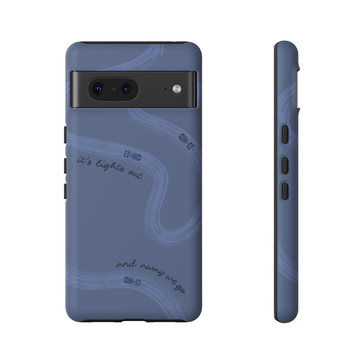 F1 Phone Case Monochrome Dark Blue Painted "its lights out and away we go", Trendy F1 Gift, Formula 1 Gift, Cute F1 Phone Case, Phone Case
