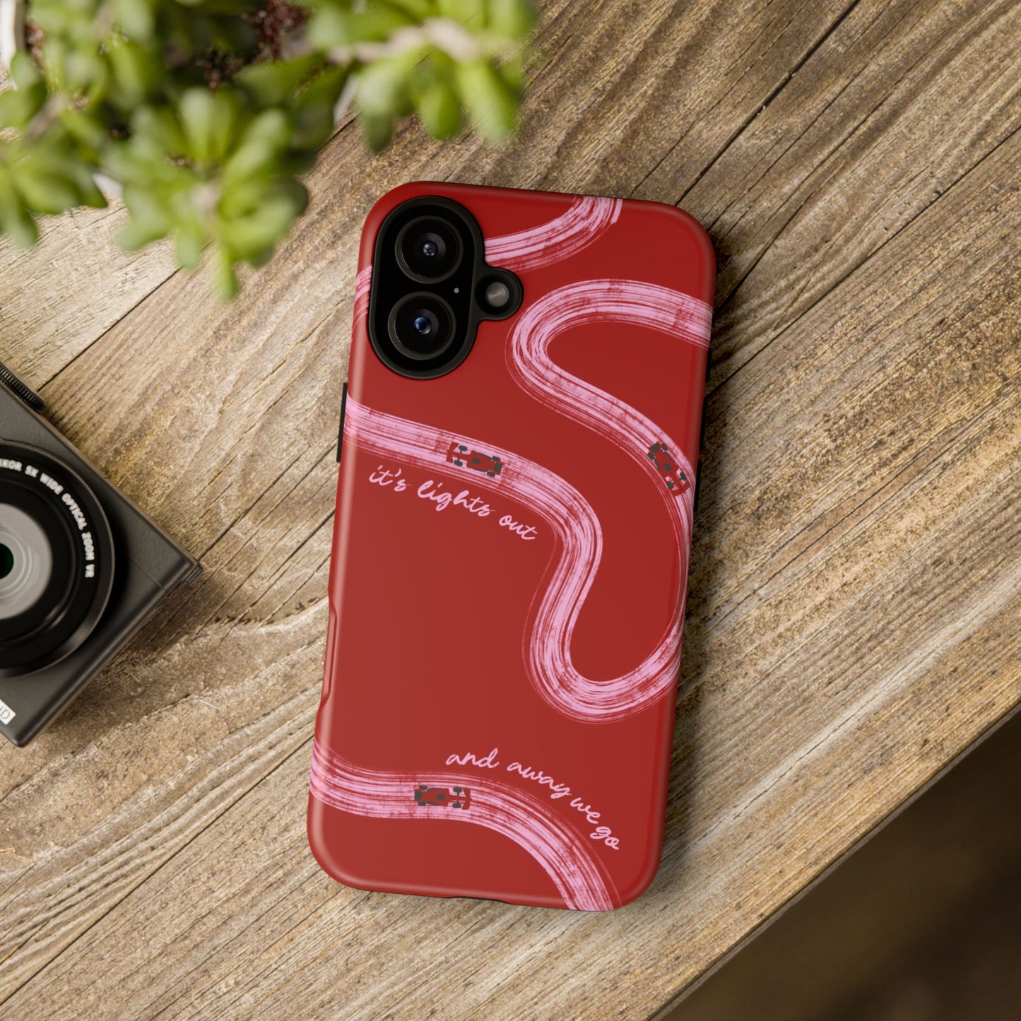 Red and Pink Lights Out F1 Phone Case Design, Trendy F1 Gift, Formula 1 Gift, Cute F1 Phone Case, Unique Formula One Phone Case