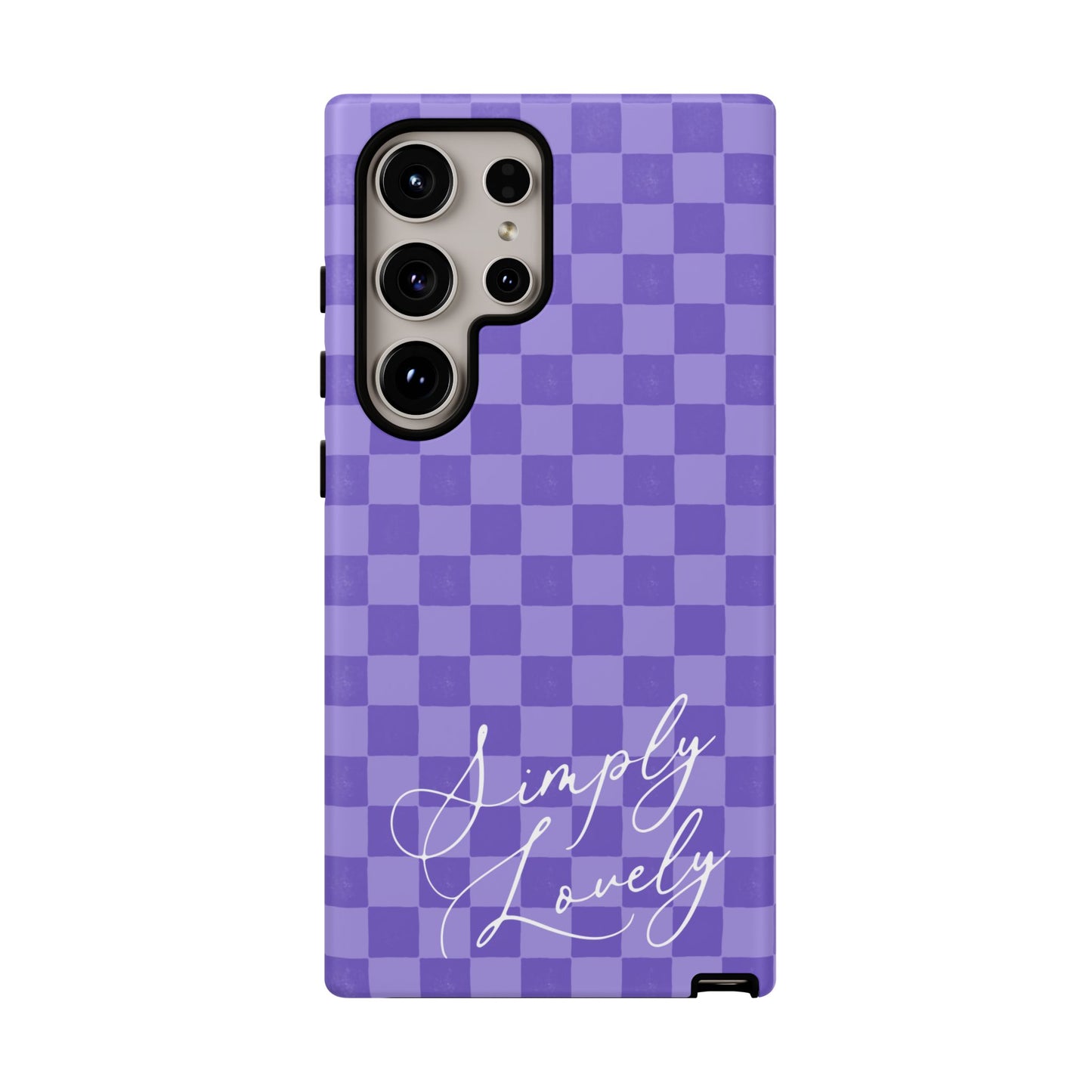 Simply Lovely Purple Checkered F1 Phone Case Design, Trendy F1 Gift, Formula 1 Gift, Cute F1 Phone Case