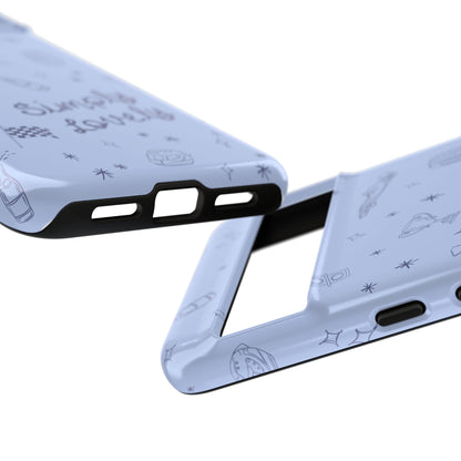 Blue Doodle "Simply Lovely" F1 Phone Case Design