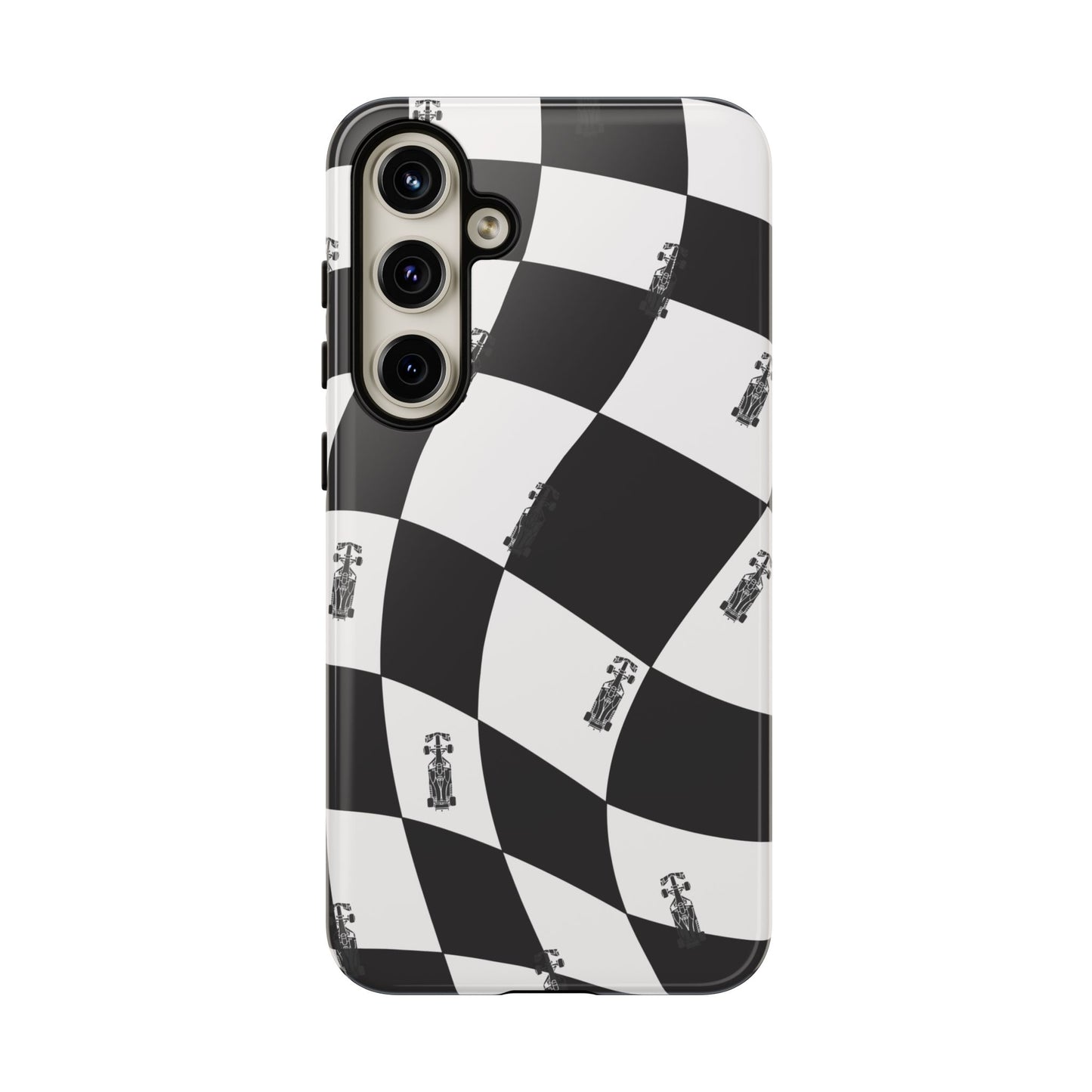 F1 Phone Case Black and White Checkered Design, Trendy F1 Gift, Formula 1 Gift, Cute F1 Phone Case, Unique Formula One Phone Case