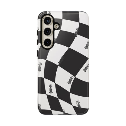 F1 Phone Case Black and White Checkered Design, Trendy F1 Gift, Formula 1 Gift, Cute F1 Phone Case, Unique Formula One Phone Case