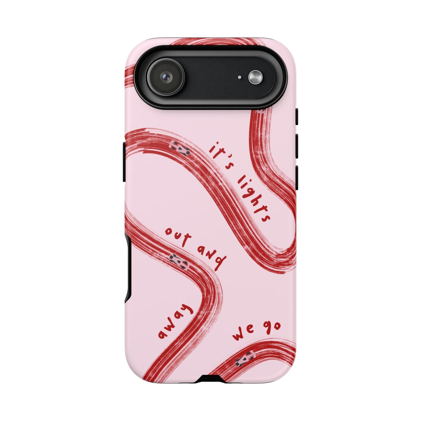 Pink and Red Lights Out F1 Phone Case Design, Trendy F1 Gift, Formula 1 Gift, Cute F1 Phone Case, Unique Formula One Phone Case