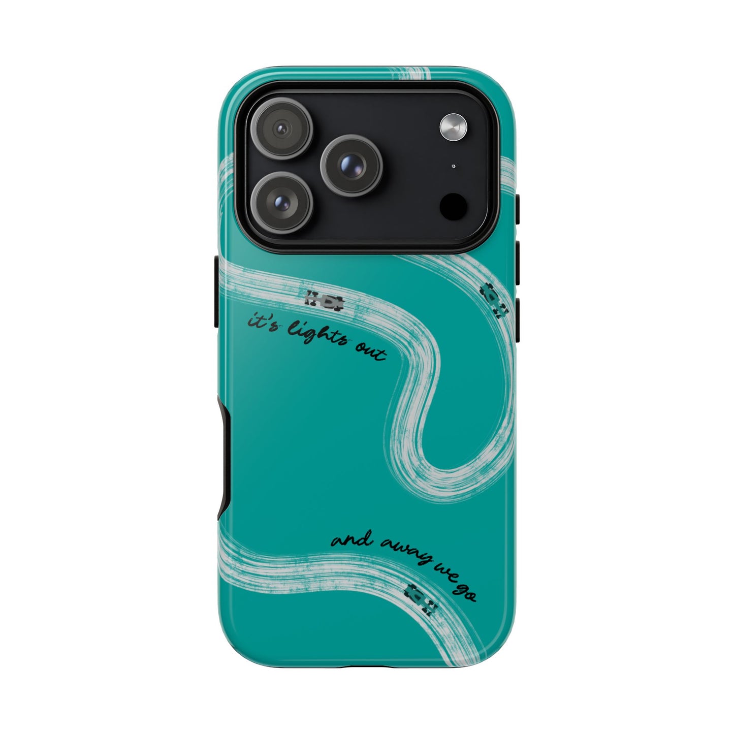 Mercedes F1 Phone Case Painted "its lights out and away we go", Trendy F1 Gift, Formula 1 Gift, Cute F1 Phone Case