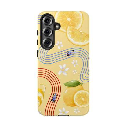 Yellow F1 Racing Bulls and Lemons Phone Case, Trendy F1 Gift, Formula 1 Gift, Cute Fruit F1 Phone Case, Unique Phone Case