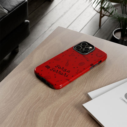 F1 Ferrari Racing Doodle "Forza Ferrari" F1 Phone Case Design