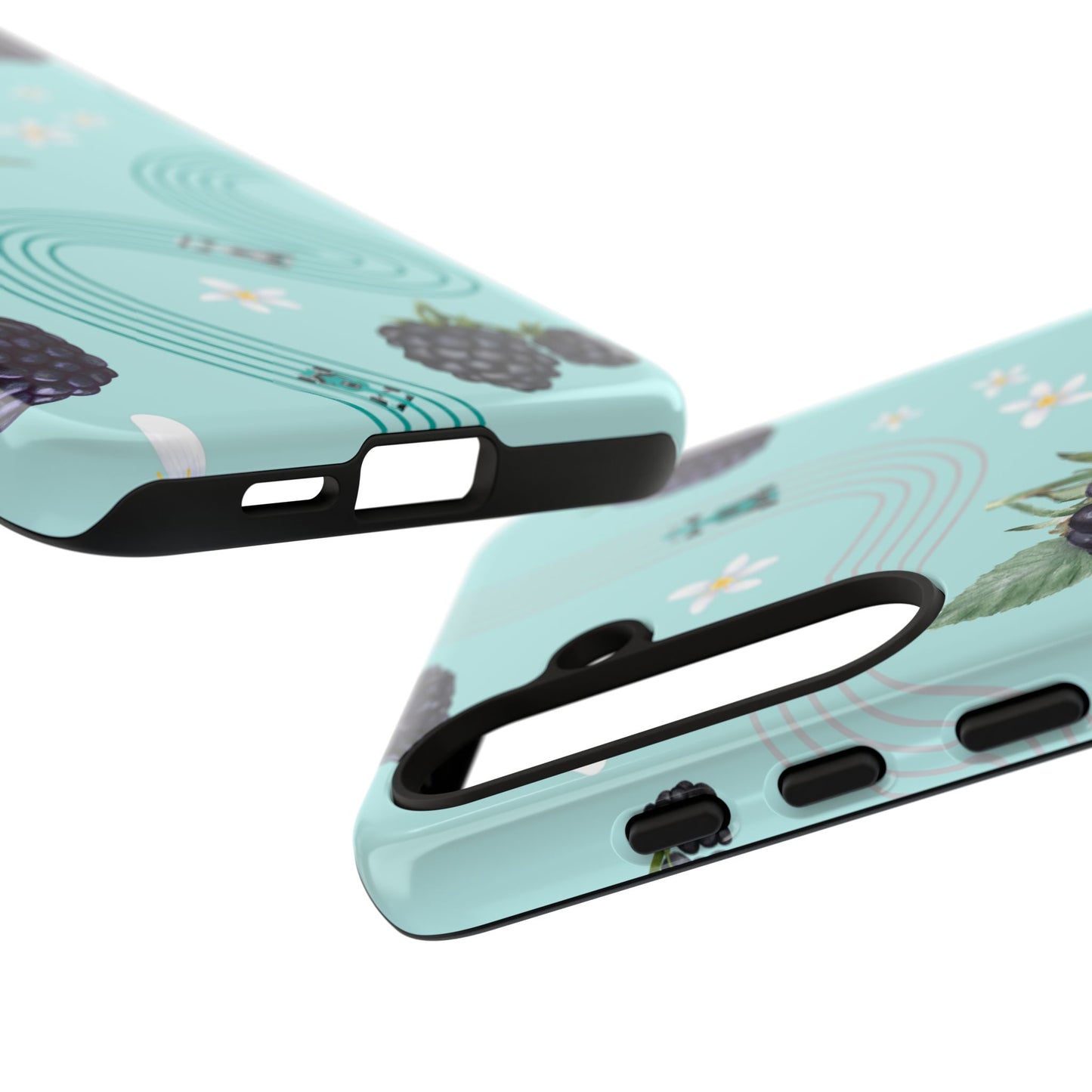 Teal F1 Mercedes and Blackberries Phone Case , Trendy F1 Gift, Formula 1 Gift, Cute Fruit F1 Phone Case, Unique Phone Case