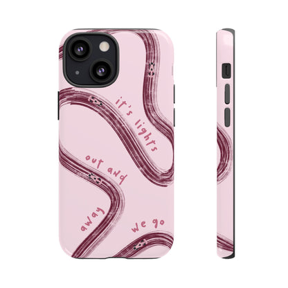 Pink Lights Out F1 Phone Case Design, Trendy F1 Gift, Formula 1 Gift, Cute F1 Phone Case, Unique Formula One Phone Case