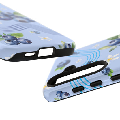 Blue F1 Williams and Blueberries Phone Case, Trendy F1 Gift, Formula 1 Gift, Cute Fruit F1 Phone Case, Unique Phone Case