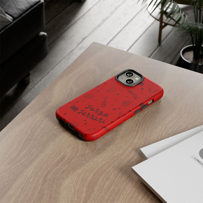 F1 Ferrari Racing Doodle "Forza Ferrari" F1 Phone Case Design