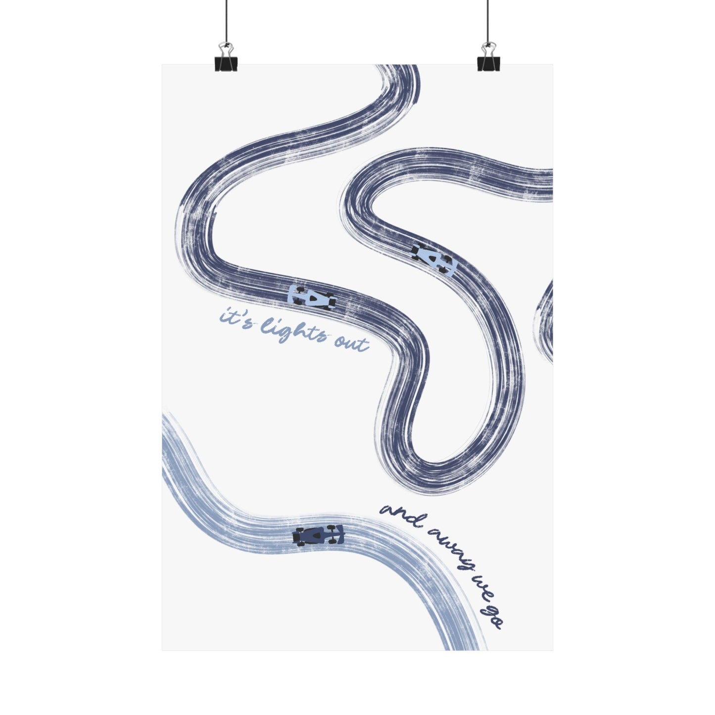 Blue F1 Matte Vertical Poster | F1 Giclée Art Print (US SIZING)