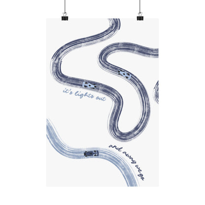 Blue F1 Matte Vertical Poster | F1 Giclée Art Print (US SIZING)