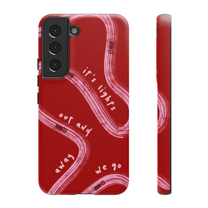 Red and Pink Lights Out F1 Phone Case Design, Trendy F1 Gift, Formula 1 Gift, Cute F1 Phone Case, Unique Formula One Phone Case