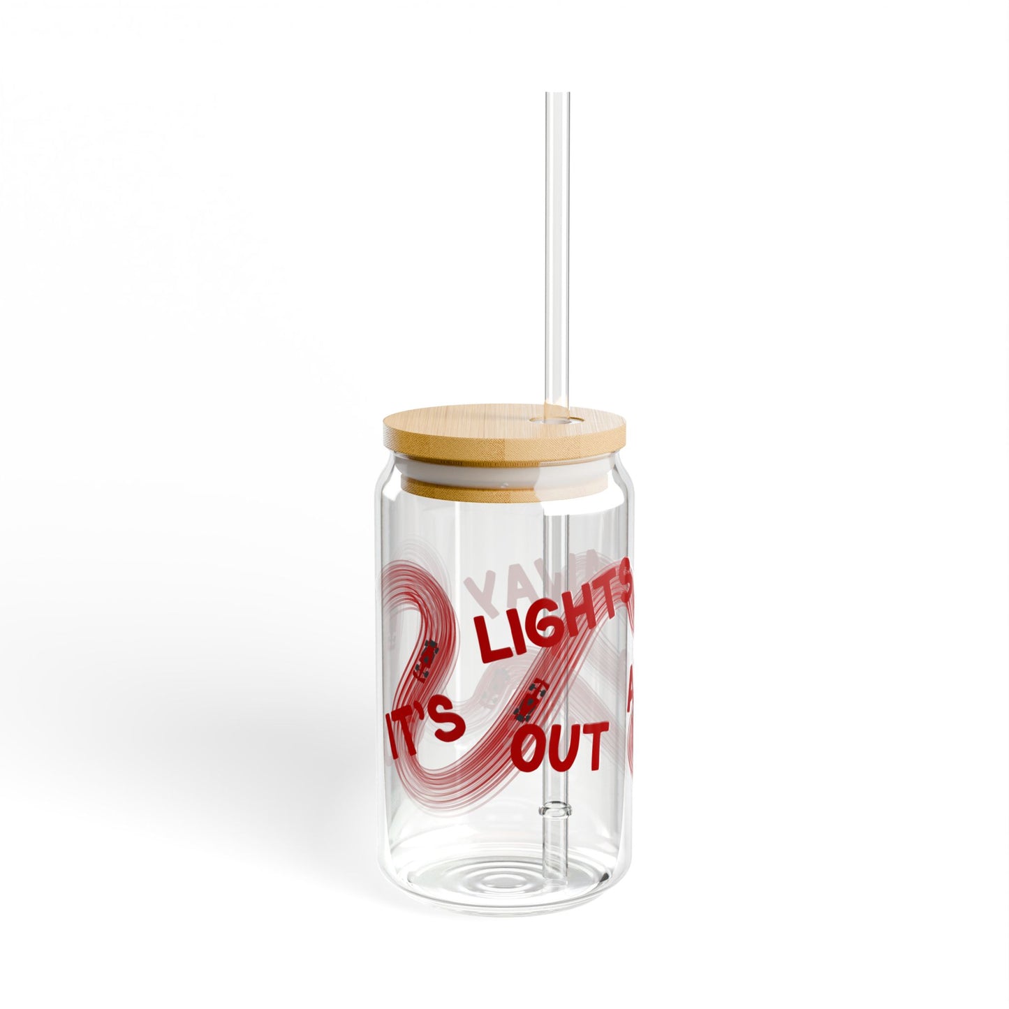 F1 Red It's Lights Out sipper glass | 16oz