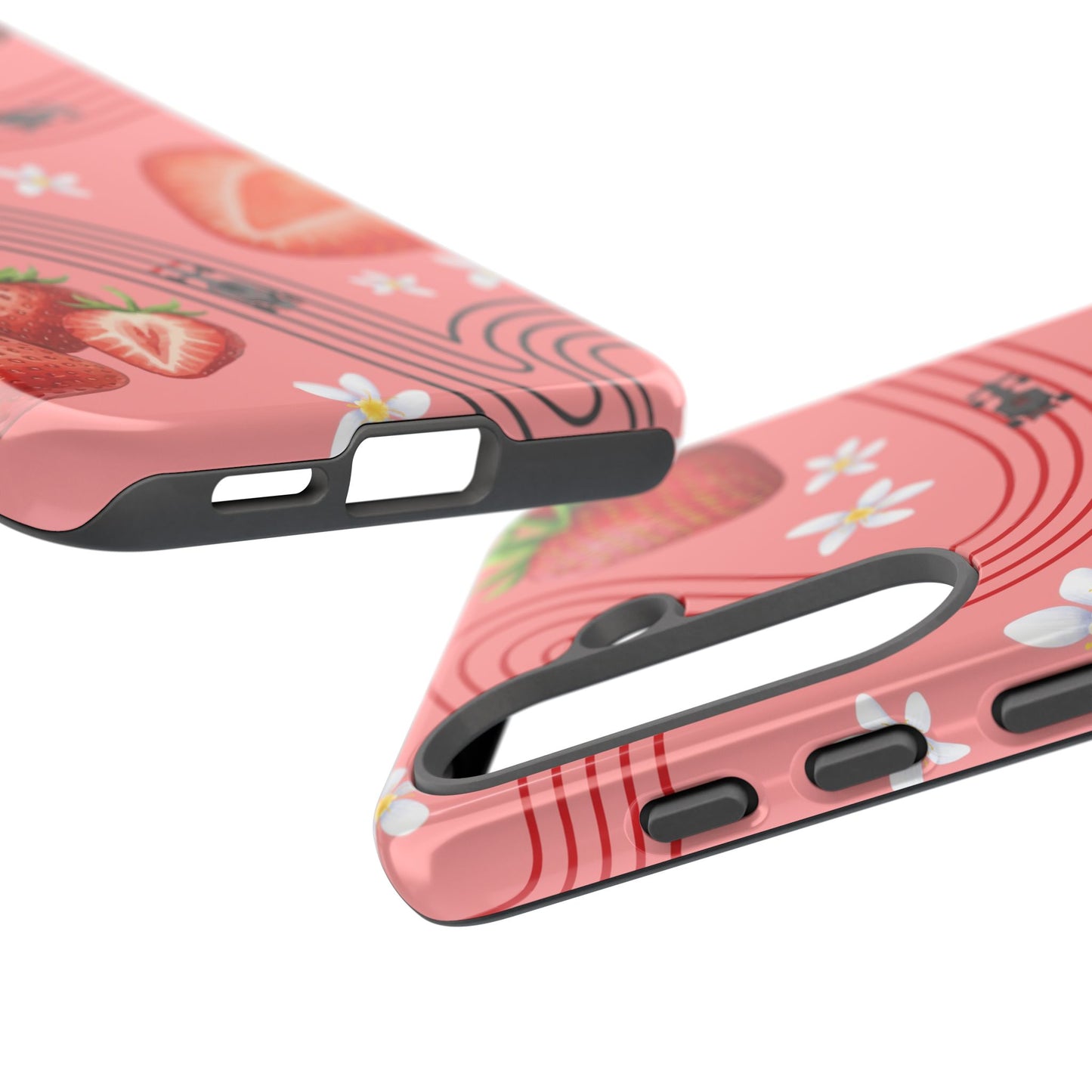 Red F1 Audi and Strawberries Phone Case, Trendy F1 Gift, Formula 1 Gift, Cute Fruit F1 Phone Case, Unique Phone Case