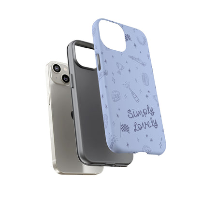 Blue Doodle "Simply Lovely" F1 Phone Case Design