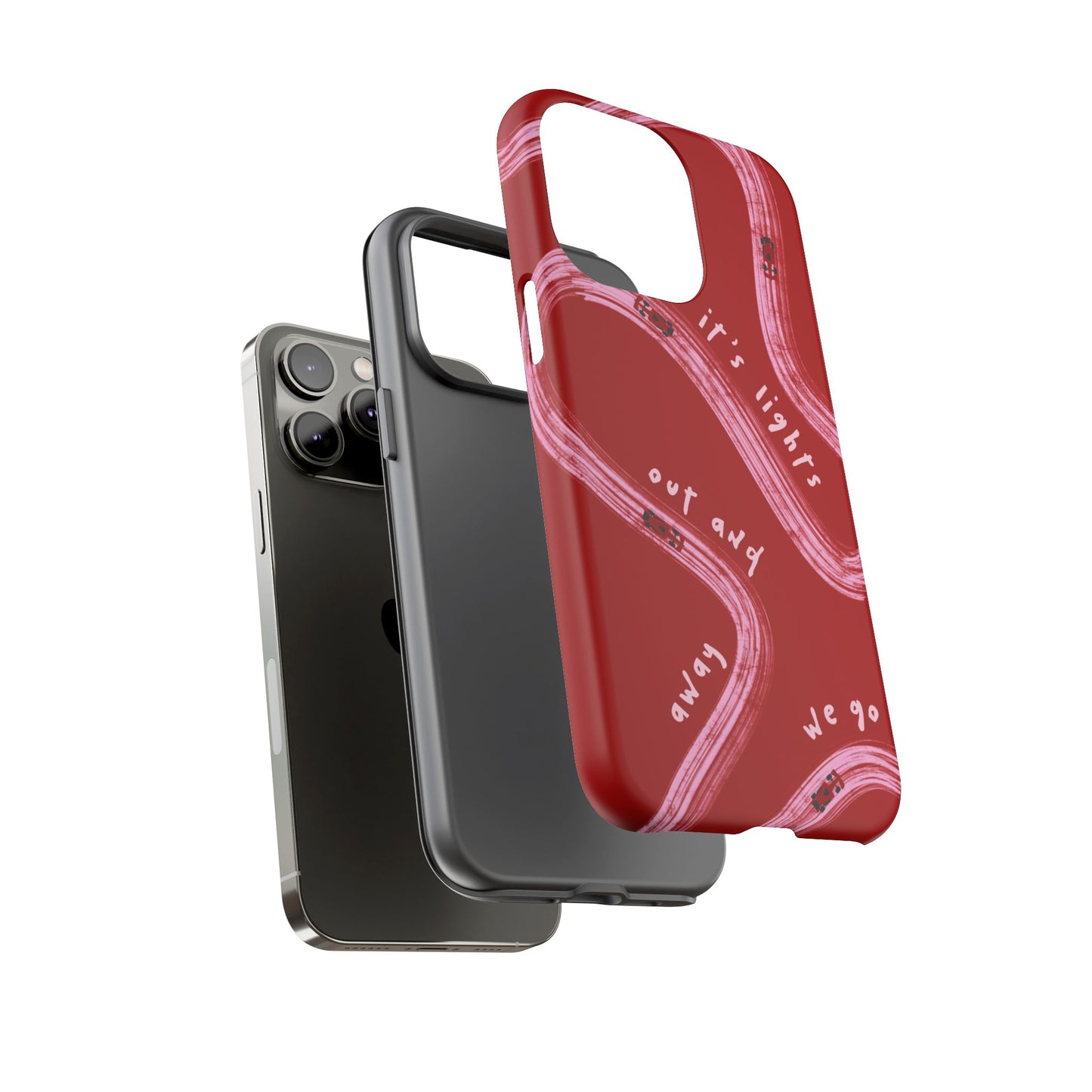 Red and Pink Lights Out F1 Phone Case Design, Trendy F1 Gift, Formula 1 Gift, Cute F1 Phone Case, Unique Formula One Phone Case