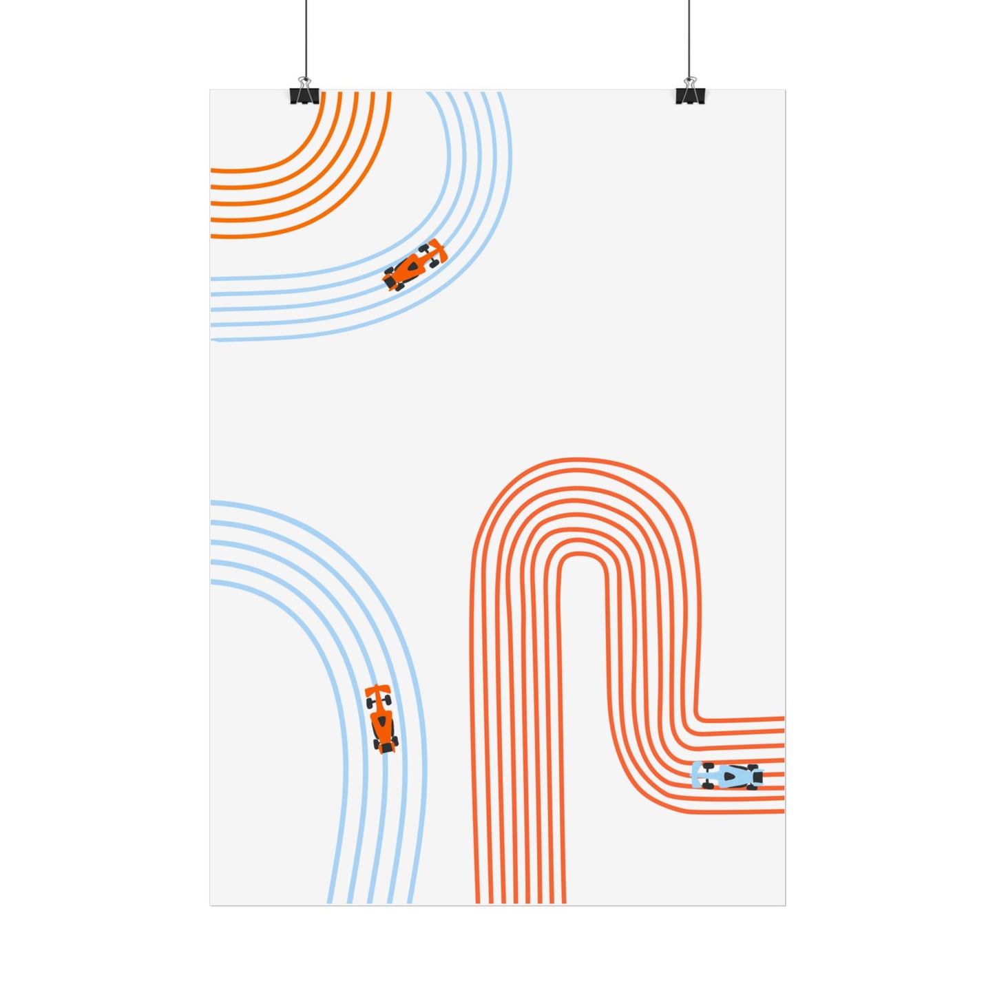 McLaren F1 Abstract Art Poster | Minimalist F1 Art - EU Sizing (Physical Print)