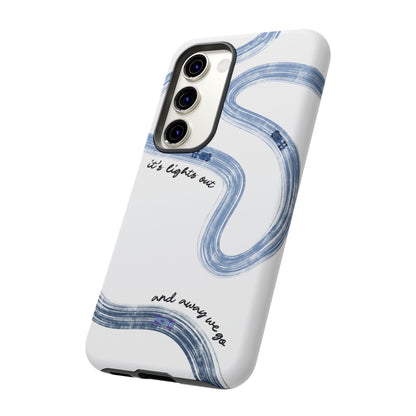 F1 Phone Case Blue Painted "its lights out and away we go", Trendy F1 Gift, Formula 1 Gift, Cute F1 Phone Case, Gift for F1 Fans