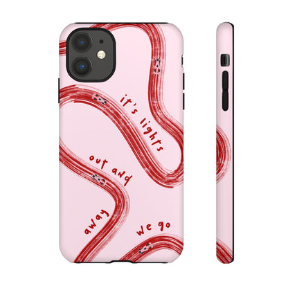 Pink and Red Lights Out F1 Phone Case Design, Trendy F1 Gift, Formula 1 Gift, Cute F1 Phone Case, Unique Formula One Phone Case