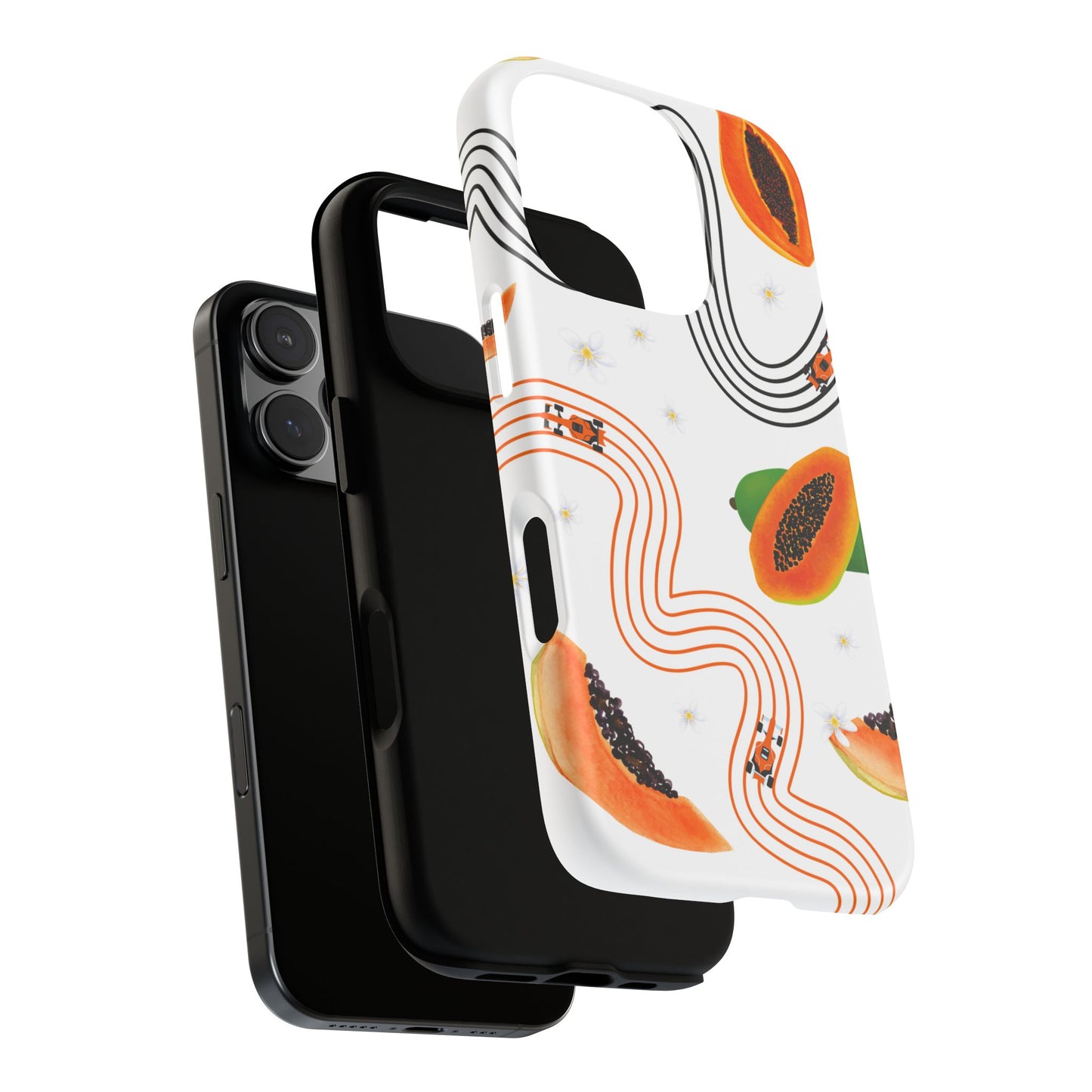 F1 McLaren and Papaya Phone Case , Trendy F1 Gift, Formula 1 Gift, Cute Fruit F1 Phone Case, Unique Phone Case
