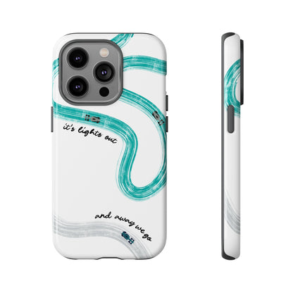 Mercedes F1 Phone Case Painted "its lights out and away we go", Trendy F1 Gift, Formula 1 Gift, Cute F1 Phone Case