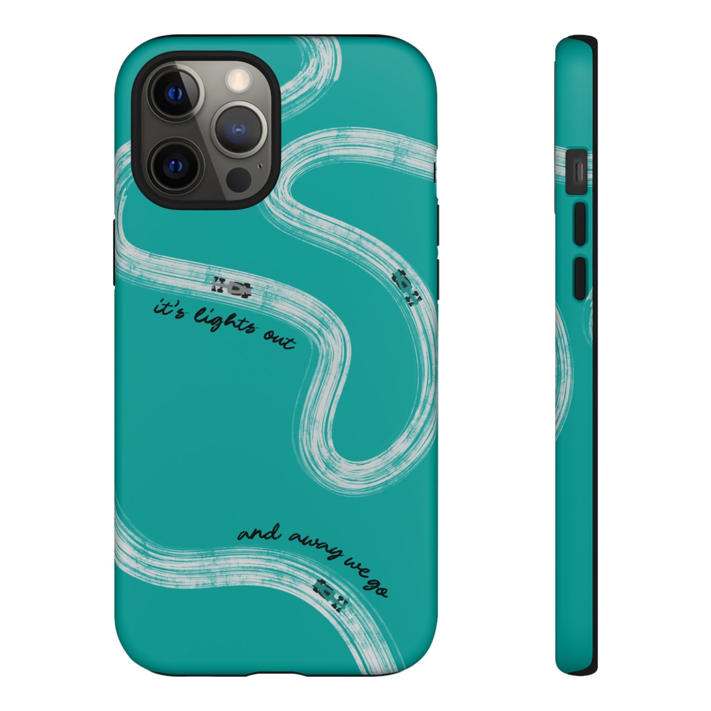 Mercedes F1 Phone Case Painted "its lights out and away we go", Trendy F1 Gift, Formula 1 Gift, Cute F1 Phone Case