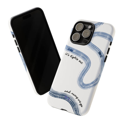 F1 Phone Case Blue Painted "its lights out and away we go", Trendy F1 Gift, Formula 1 Gift, Cute F1 Phone Case, Gift for F1 Fans