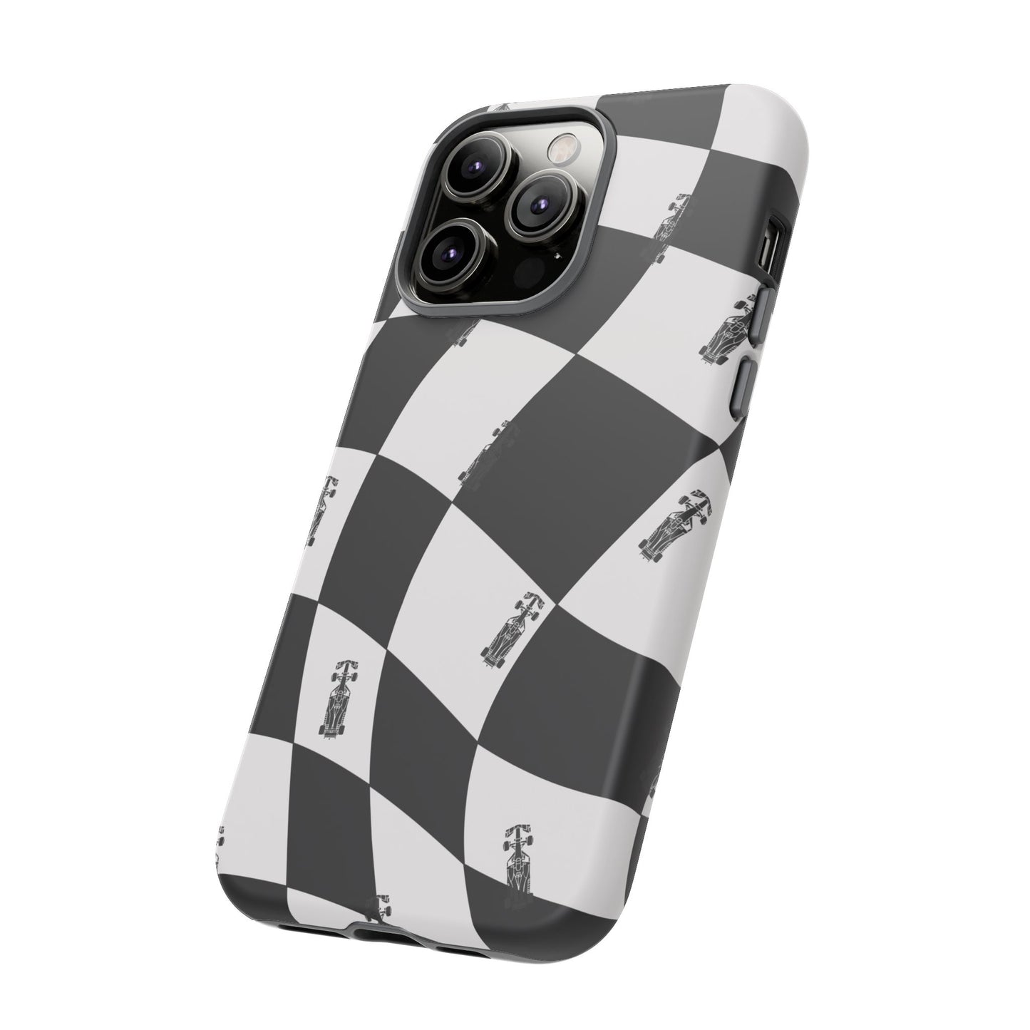 F1 Phone Case Black and White Checkered Design, Trendy F1 Gift, Formula 1 Gift, Cute F1 Phone Case, Unique Formula One Phone Case