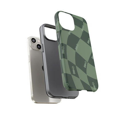 F1 Phone Case Green Checkerboard Design, Trendy F1 Gift, Formula 1 Gift, Cute F1 Phone Case, Unique Formula One Phone Case