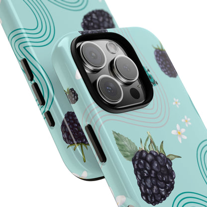 Teal F1 Mercedes and Blackberries Phone Case , Trendy F1 Gift, Formula 1 Gift, Cute Fruit F1 Phone Case, Unique Phone Case